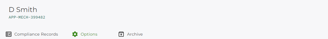 Asset options tab Asset options tab