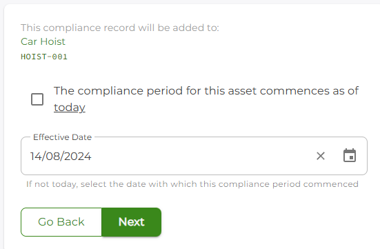 Select effective date Select effective date